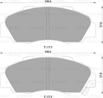 BOSCH 0 986 505 956 - Kit de plaquettes de frein, frein à disque cwaw.fr