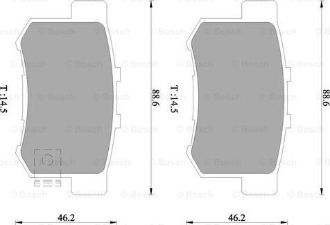 BOSCH 0 986 505 957 - Kit de plaquettes de frein, frein à disque cwaw.fr