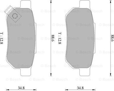 BOSCH 0 986 505 909 - Kit de plaquettes de frein, frein à disque cwaw.fr