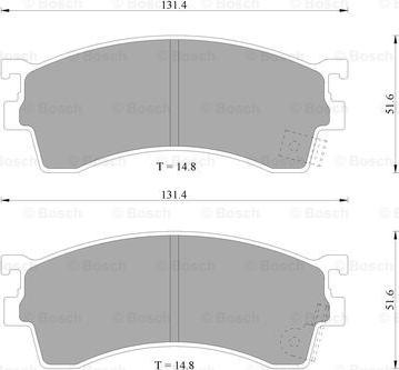 BOSCH 0 986 505 914 - Kit de plaquettes de frein, frein à disque cwaw.fr