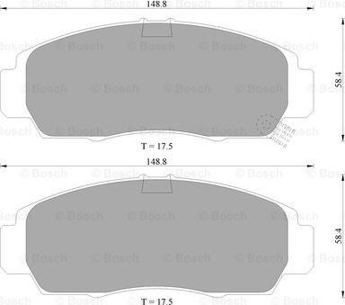 BOSCH 0 986 505 404 - Kit de plaquettes de frein, frein à disque cwaw.fr