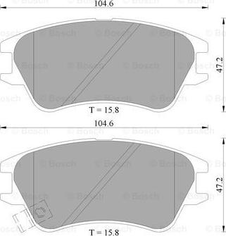 BOSCH 0 986 505 405 - Kit de plaquettes de frein, frein à disque cwaw.fr