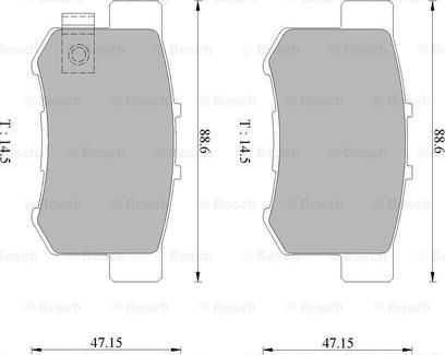 BOSCH 0 986 505 694 - Kit de plaquettes de frein, frein à disque cwaw.fr