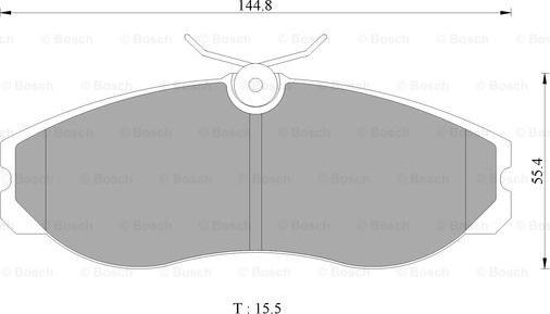 BOSCH 0 986 505 646 - Kit de plaquettes de frein, frein à disque cwaw.fr