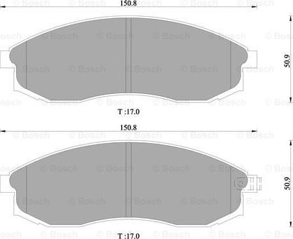 BOSCH 0 986 505 651 - Kit de plaquettes de frein, frein à disque cwaw.fr