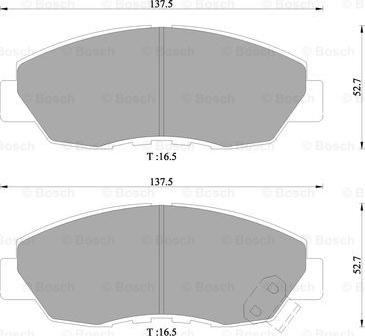 BOSCH 0 986 505 627 - Kit de plaquettes de frein, frein à disque cwaw.fr