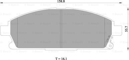 BOSCH 0 986 505 671 - Kit de plaquettes de frein, frein à disque cwaw.fr