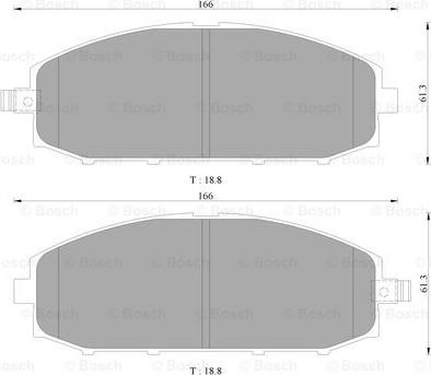 BOSCH 0 986 505 678 - Kit de plaquettes de frein, frein à disque cwaw.fr