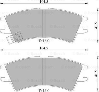 BOSCH 0 986 505 098 - Kit de plaquettes de frein, frein à disque cwaw.fr