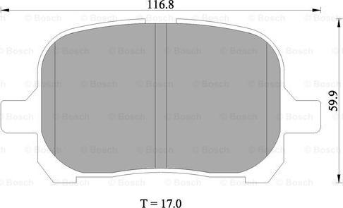 BOSCH 0 986 505 001 - Kit de plaquettes de frein, frein à disque cwaw.fr