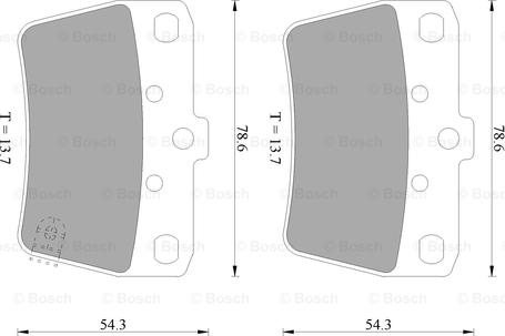 BOSCH 0 986 505 076 - Kit de plaquettes de frein, frein à disque cwaw.fr