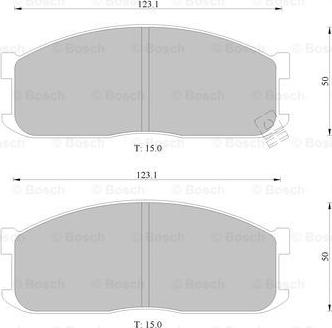 BOSCH 0 986 505 346 - Kit de plaquettes de frein, frein à disque cwaw.fr