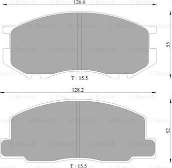 BOSCH 0 986 505 343 - Kit de plaquettes de frein, frein à disque cwaw.fr