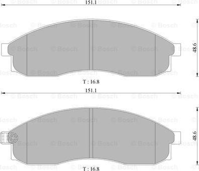 BOSCH 0 986 505 382 - Kit de plaquettes de frein, frein à disque cwaw.fr