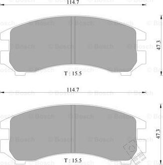 BOSCH 0 986 505 375 - Kit de plaquettes de frein, frein à disque cwaw.fr