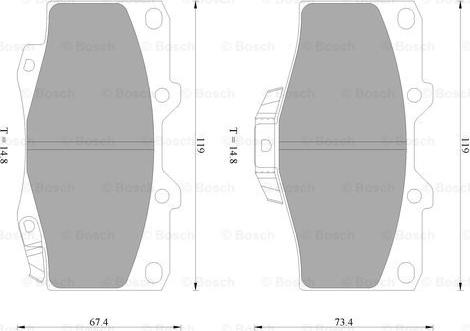 BOSCH 0 986 505 798 - Kit de plaquettes de frein, frein à disque cwaw.fr