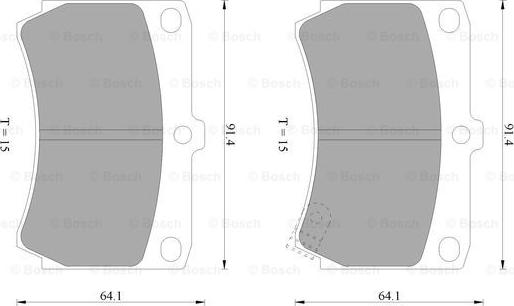 BOSCH 0 986 505 705 - Kit de plaquettes de frein, frein à disque cwaw.fr