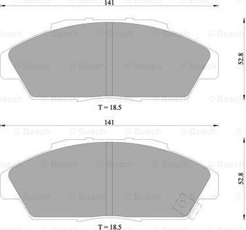 BOSCH 0 986 505 711 - Kit de plaquettes de frein, frein à disque cwaw.fr