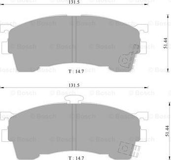 BOSCH 0 986 505 781 - Kit de plaquettes de frein, frein à disque cwaw.fr