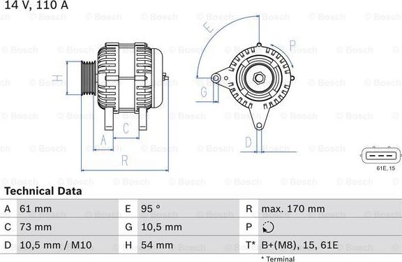 BOSCH 0 986 049 430 - Alternateur cwaw.fr