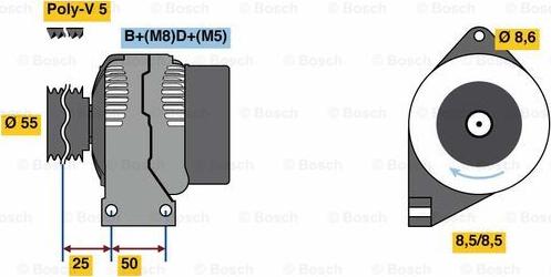 BOSCH 0 986 049 540 - Alternateur cwaw.fr