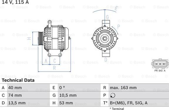 BOSCH 0 986 049 520 - Alternateur cwaw.fr