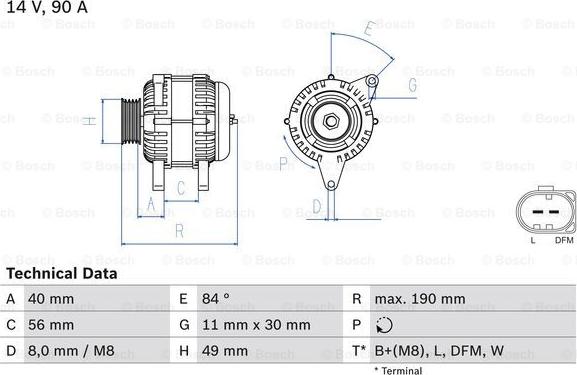 BOSCH 0 986 049 640 - Alternateur cwaw.fr