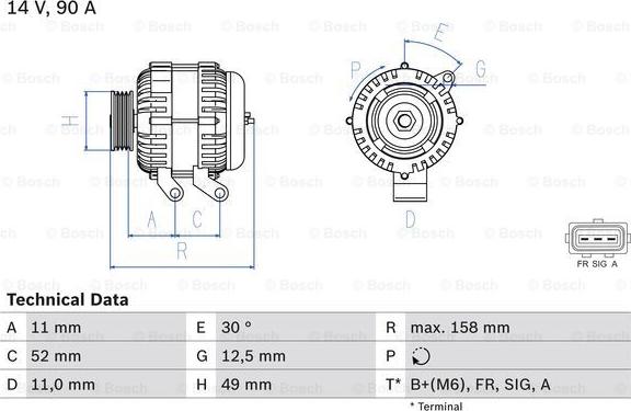 BOSCH 0 986 049 121 - Alternateur cwaw.fr