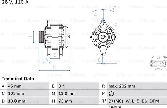 BOSCH 0 986 049 350 - Alternateur cwaw.fr