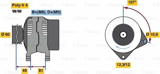 BOSCH 0 986 049 740 - Alternateur cwaw.fr