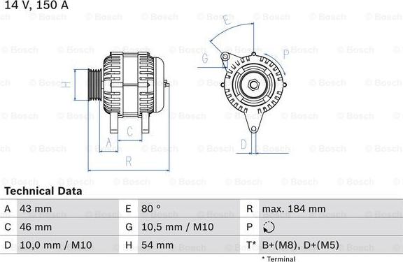 BOSCH 0 986 044 400 - Alternateur cwaw.fr