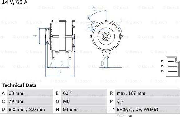 BOSCH 0 986 044 591 - Alternateur cwaw.fr