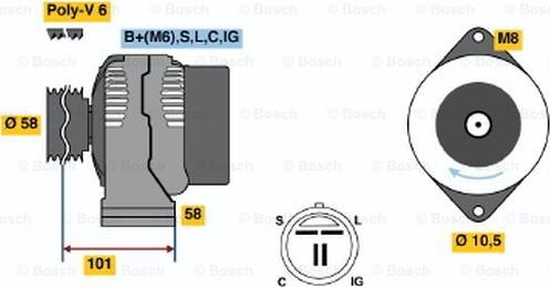 BOSCH 0 986 044 511 - Alternateur cwaw.fr