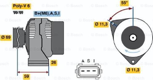 BOSCH 0 986 044 691 - Alternateur cwaw.fr