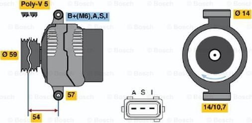 BOSCH 0 986 044 611 - Alternateur cwaw.fr