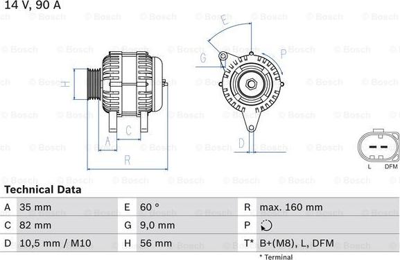 BOSCH 0 986 044 300 - Alternateur cwaw.fr