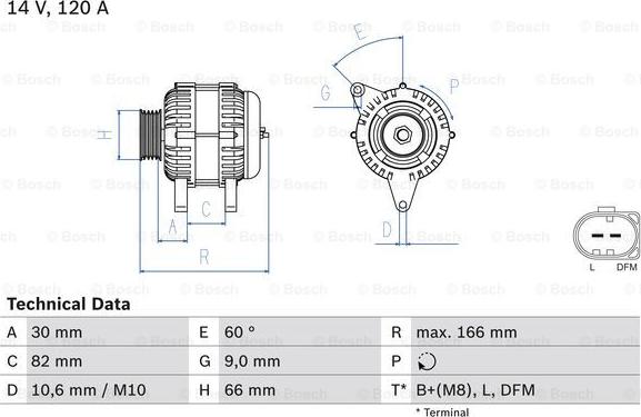 BOSCH 0 986 044 330 - Alternateur cwaw.fr