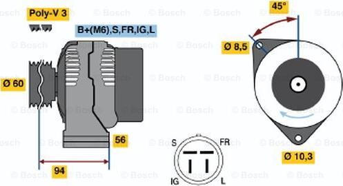 BOSCH 0 986 044 791 - Alternateur cwaw.fr