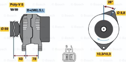 BOSCH 0 986 044 721 - Alternateur cwaw.fr