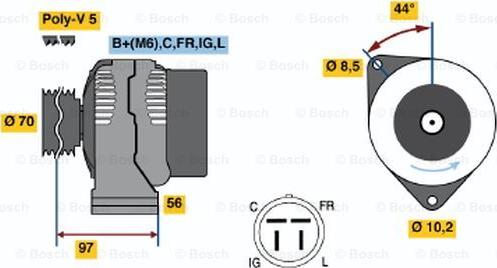 BOSCH 0 986 045 961 - Alternateur cwaw.fr