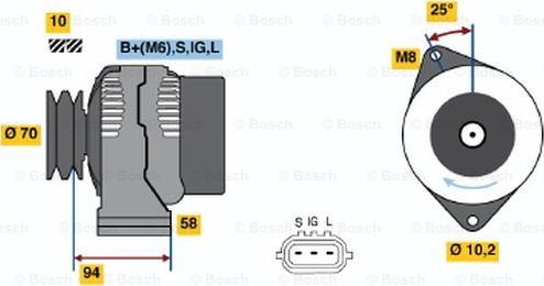 BOSCH 0 986 045 901 - Alternateur cwaw.fr