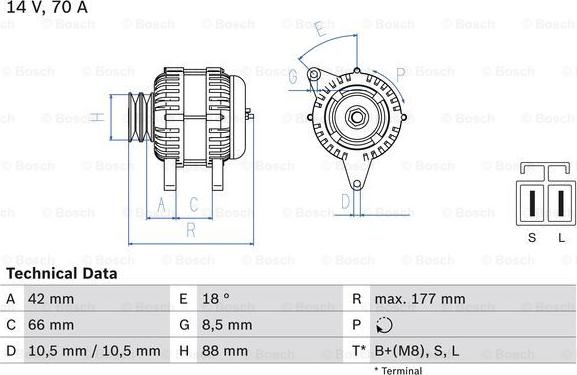 BOSCH 0 986 045 541 - Alternateur cwaw.fr