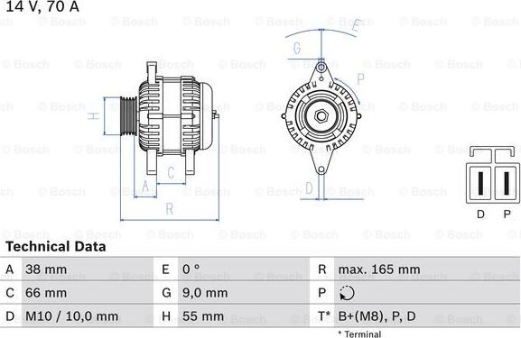 BOSCH 0 986 045 551 - Alternateur cwaw.fr