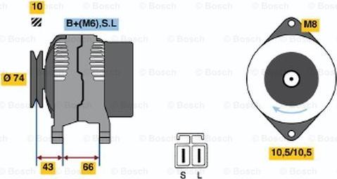 BOSCH 0 986 045 501 - Alternateur cwaw.fr