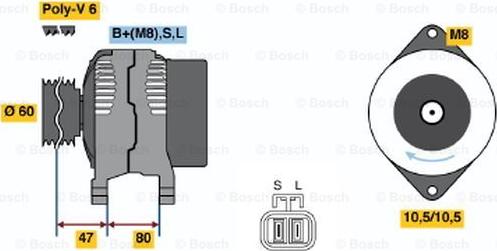 BOSCH 0 986 045 671 - Alternateur cwaw.fr