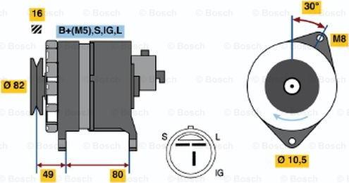 BOSCH 0 986 045 001 - Alternateur cwaw.fr