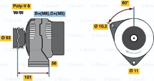 BOSCH 0 986 045 191 - Alternateur cwaw.fr