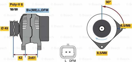 BOSCH 0 986 045 110 - Alternateur cwaw.fr