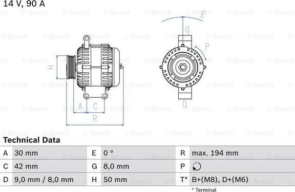 BOSCH 0 986 045 181 - Alternateur cwaw.fr