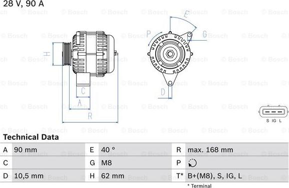 BOSCH 0 986 045 170 - Alternateur cwaw.fr